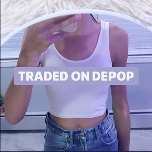 white LA hearts tank